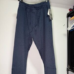 JACHS NY Navy Textured Terry Knit Jogger